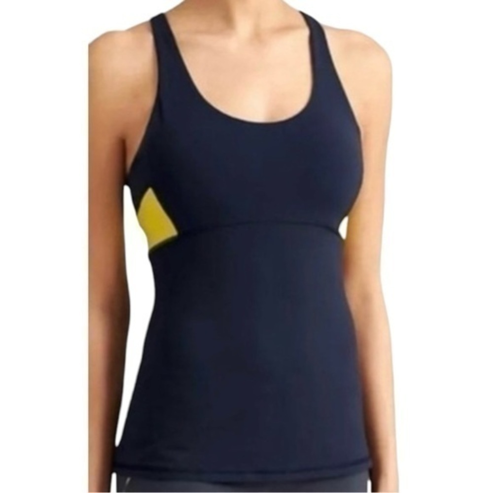Athleta Start Up Workout Tank Strappy Back Build-In Shelf Bra